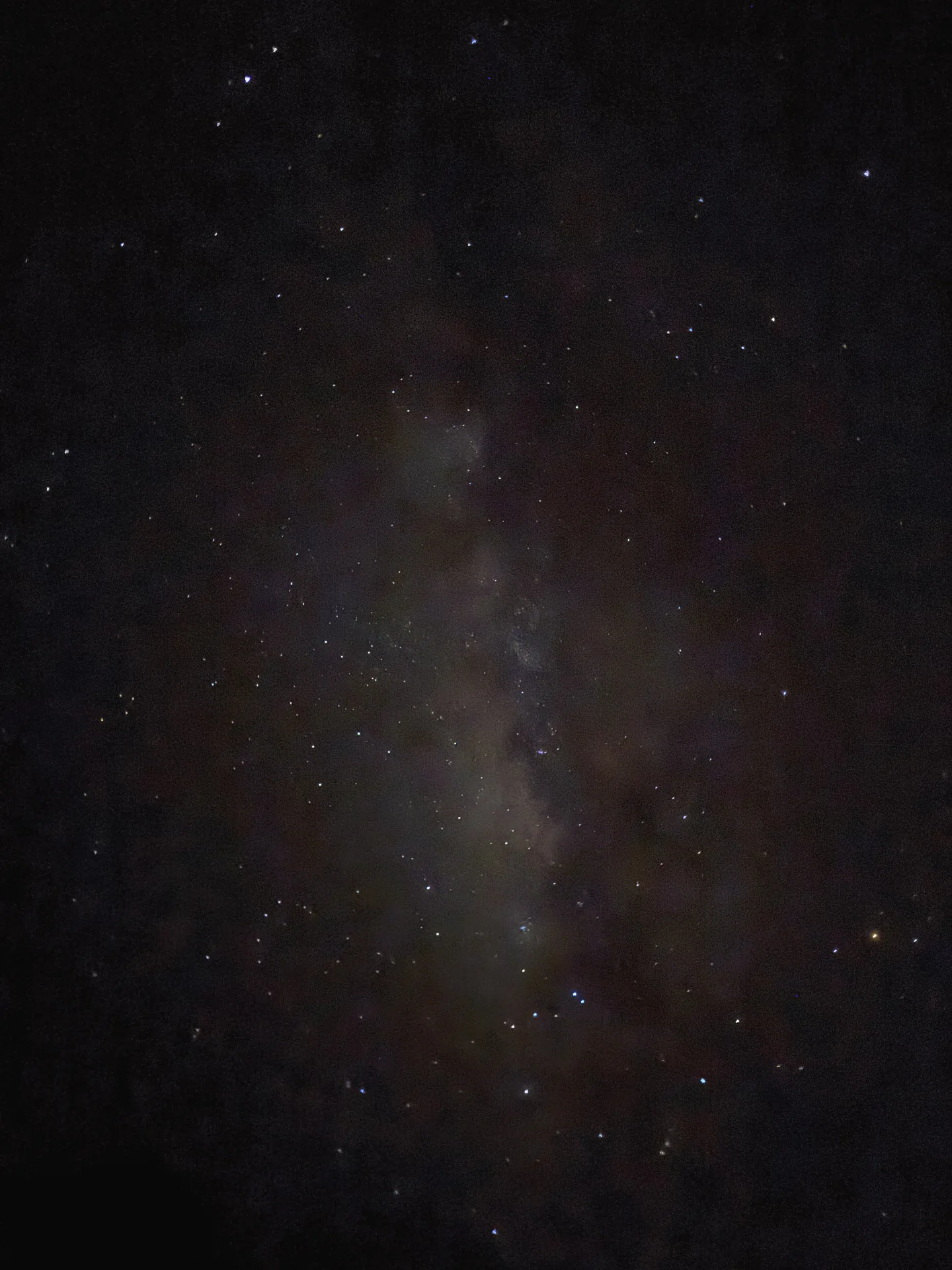 The Milky Way over the island at night
